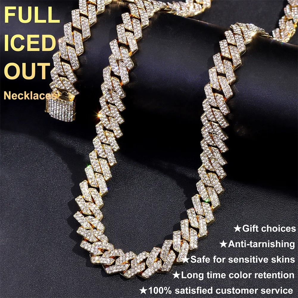 20-Inch Double-Drain Cuban Chain Unisex