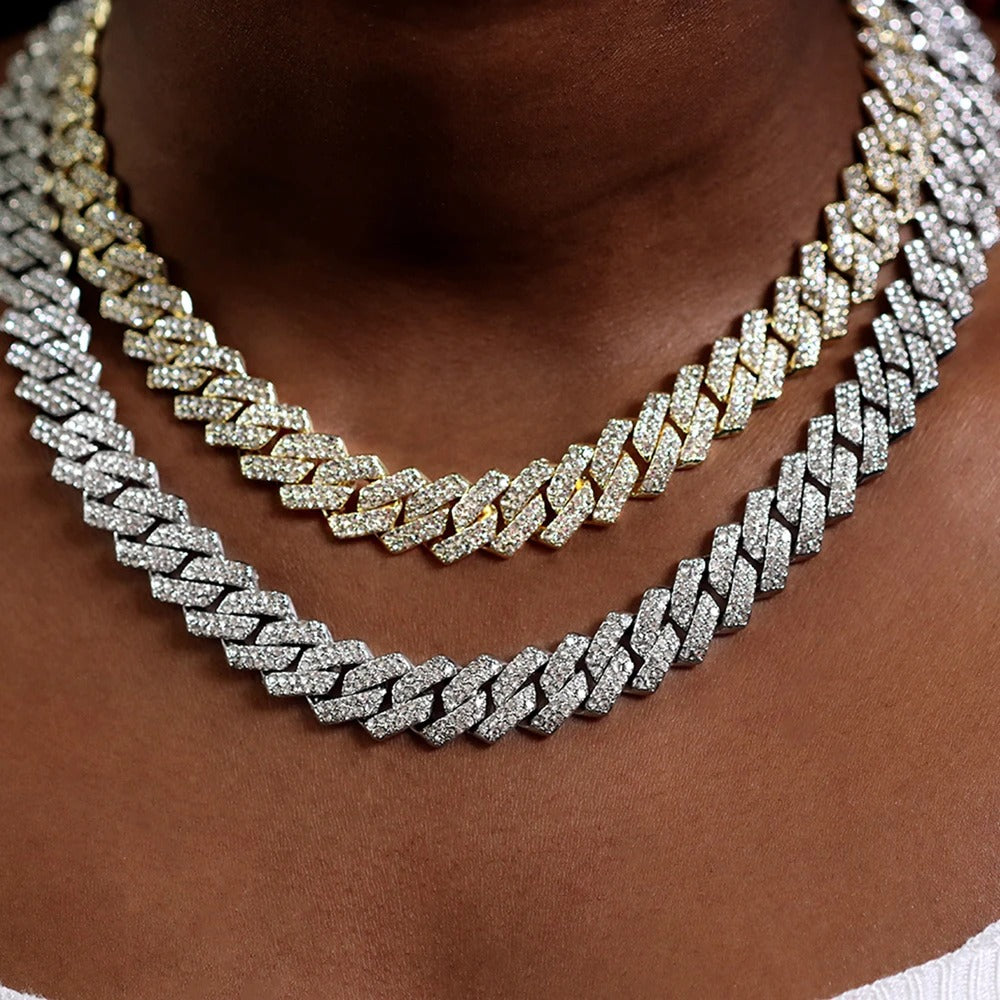 20-Inch Double-Drain Cuban Chain Unisex