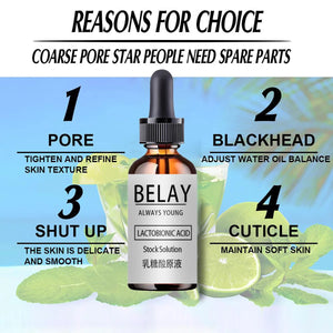 Lactobionic Acid Shrink Pores Serum Korean Cosmetics Fade Fine Lines Anti-Aging Face Care Whiten Moisturizing Skin Care Products